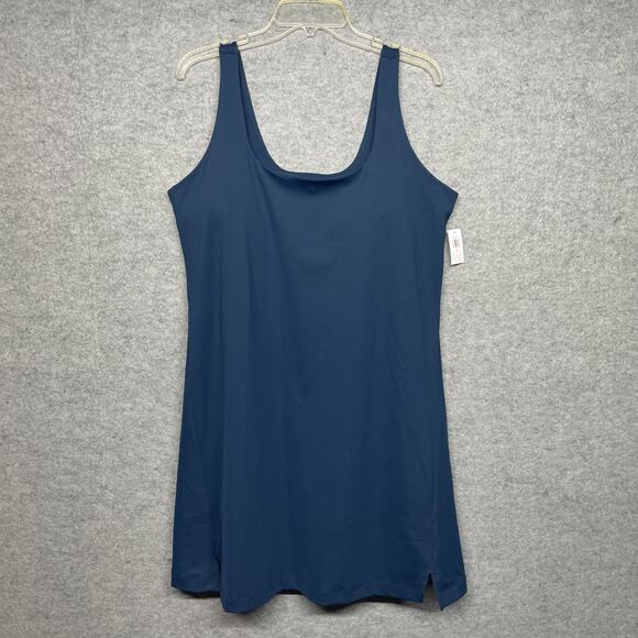 Old Navy Pants - Old Navy Womens XL Active Powersoft Dress Built-in Bra/Shorts Square Neck Blue